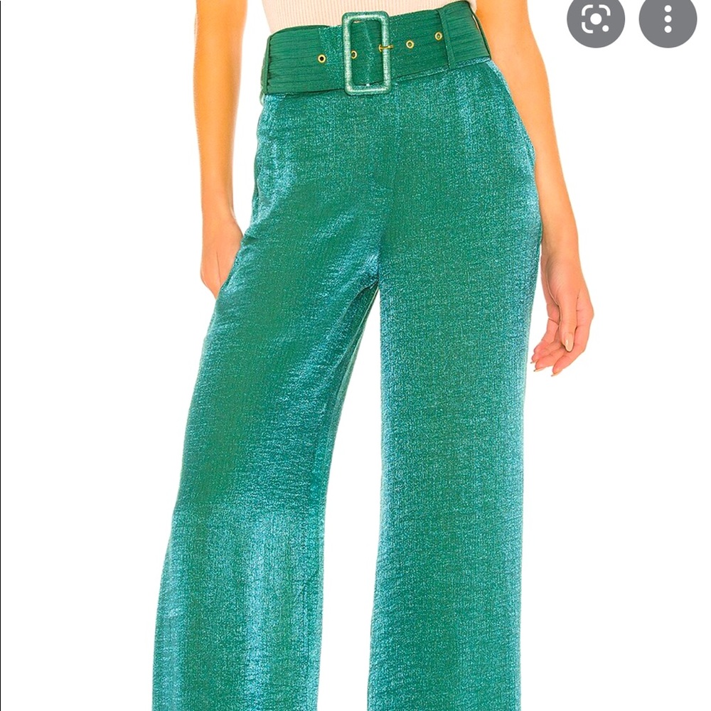 House of Harlow 1960 x Revolve Mona Belted Pant Emerald Green